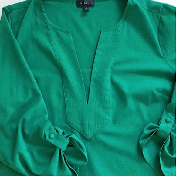 The Limited Womens Green Tunic Blouse, L - Picture 2 of 2